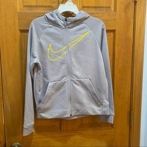 Boys Large Nike Dri-Fit Swoosh Logo Hoodie